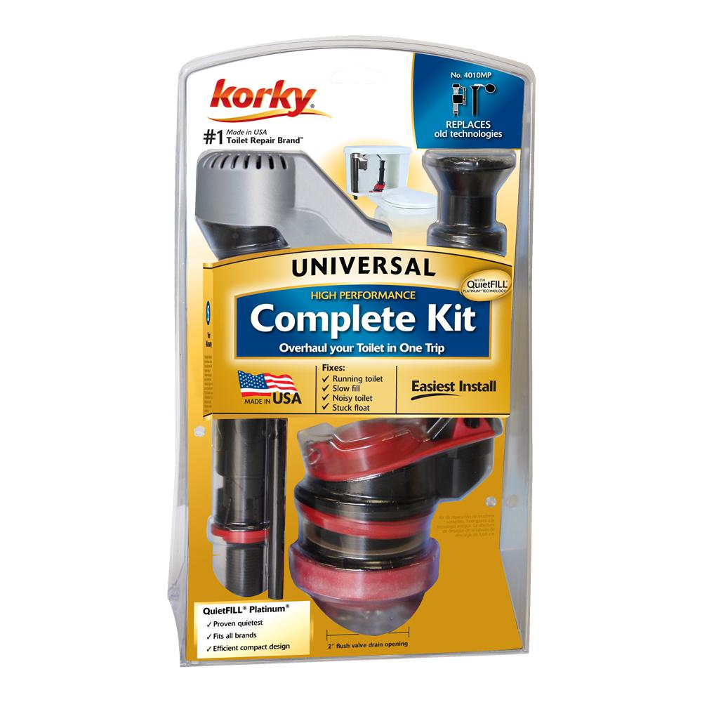 Korky 4010MP QuietFILL Platinum Universal Toilet Valve Complete Repair Kit