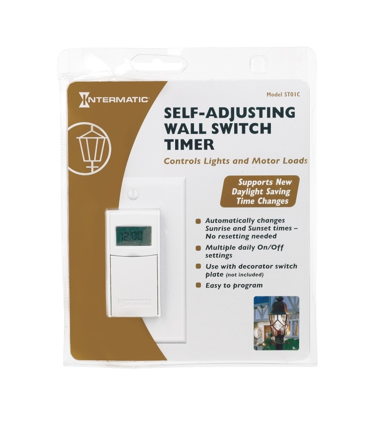 Intermatic ST01 Digital InWall Timer, White